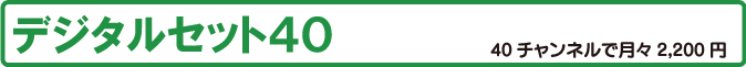 STBプレミアムチャンネル「デジタルセット40」